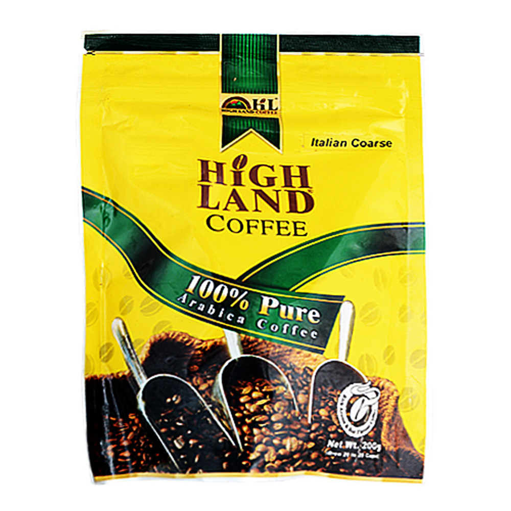 High Land 100% Arabica Italian Coarse Ground Coffee 200G