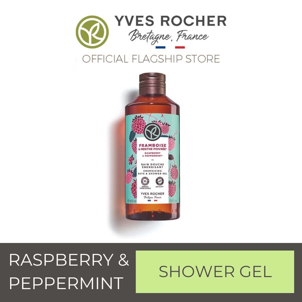 Yves Rocher Bath And Shower Gel Raspberry & Peppermint 400ML 48898