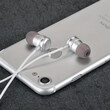 M16 Ling Sound Wired Earphone With Mic  Silver
