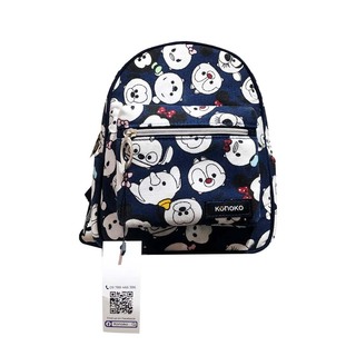 Konoko Cotton Mini Backpack S Size (Blue Letter)