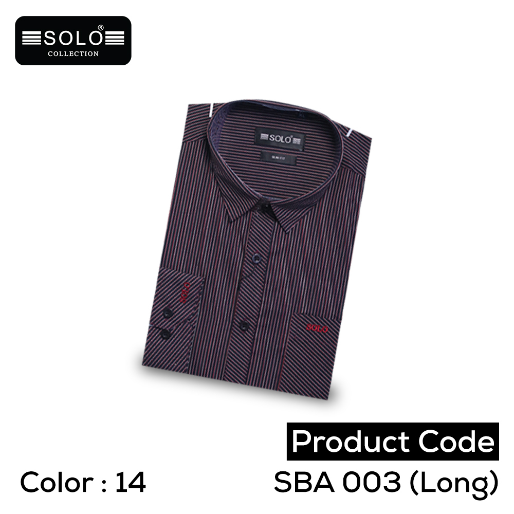 Solo Collection SBA 003 (Long) Slim Fit Shirt Medium 14