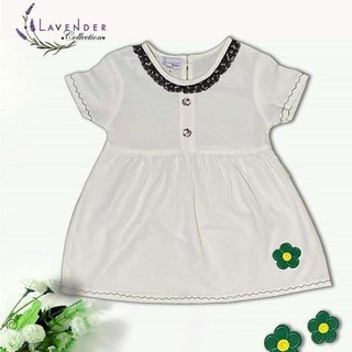 Lavender Girl Spant Dress Design 22 (White) Size-Small