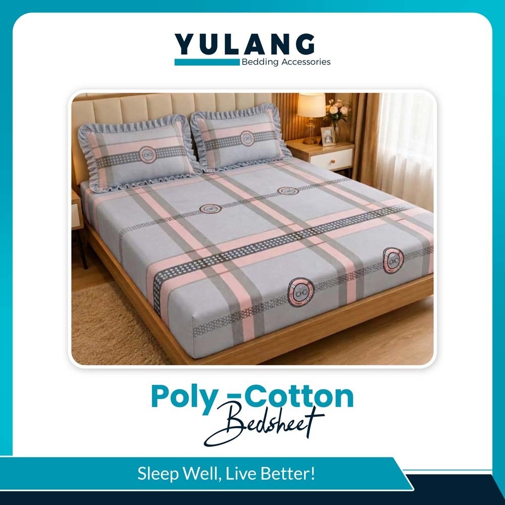 Yulang Poly Cotton Bedsheet Set Double (5PCS) YGJEB6-7505