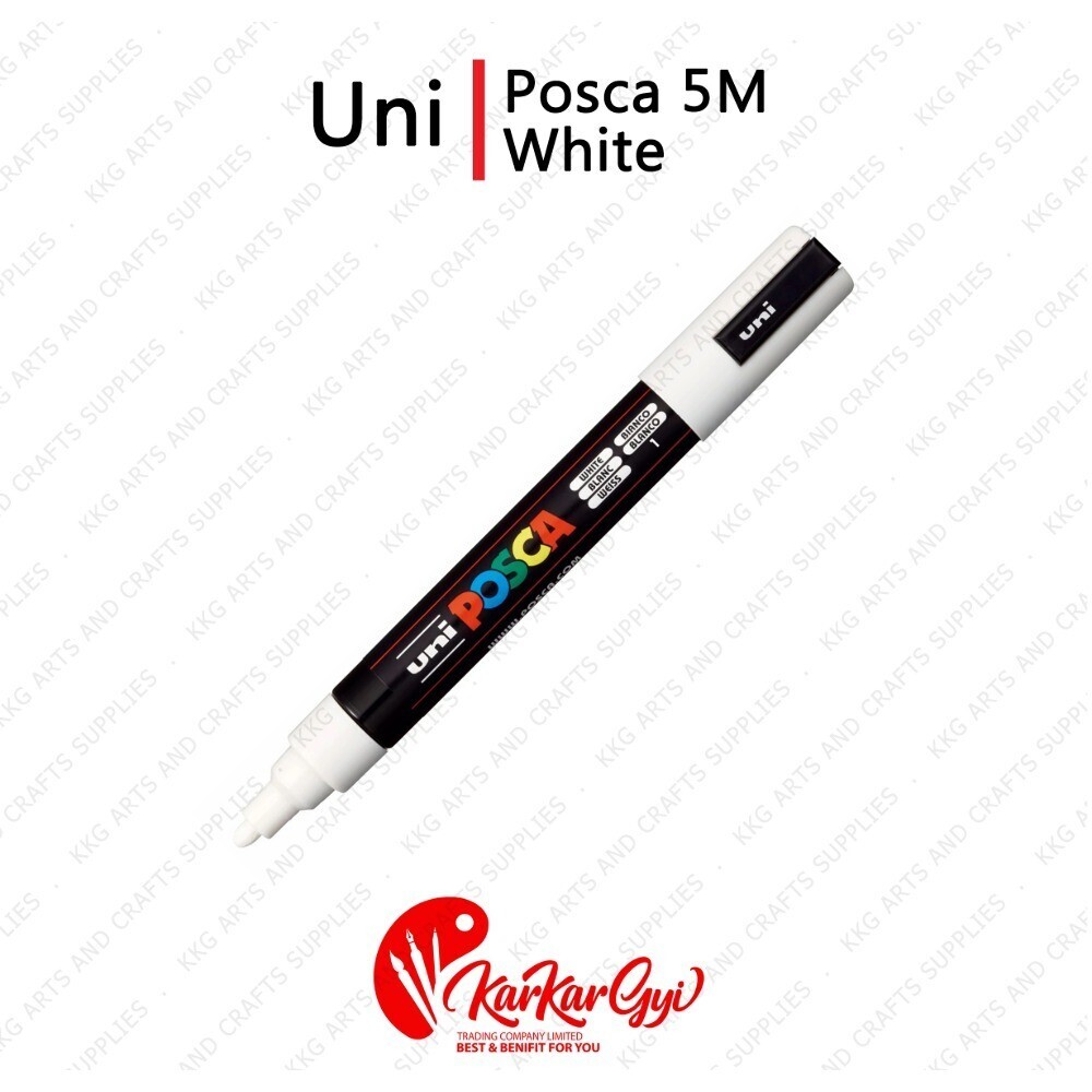 Uni Posca Marker 5M  1.8, 2.5mm White