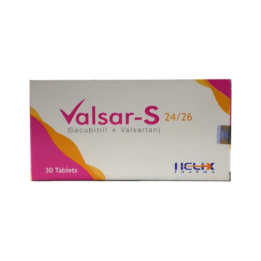 Valsar-S 24/26 Sacubitril & Valsartan 10PCS x 3