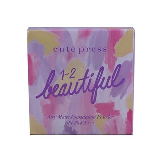 Cute Press 1-2 Beautiful Airy Matte Foundation Powder SPF30 PA+++ 13G (03 Sand Beige)