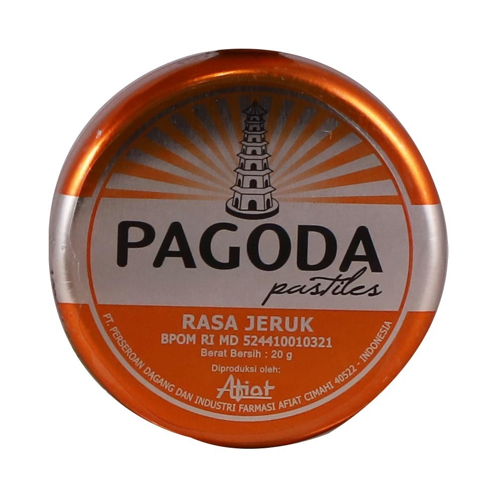 Pagoda Pastilles Lozenges Rasa Jeruk 20G