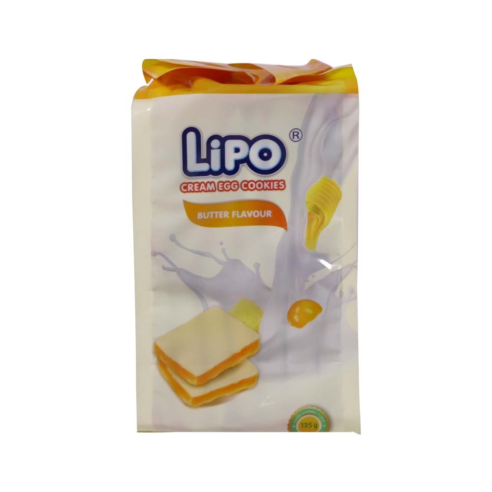 Lipo Cream Egg Cookies Butter Flavour 135G