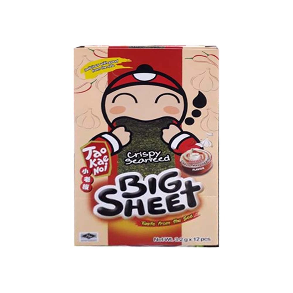 Tao Kae Noi Bigsheet Seaweed Chilli Garlic Mayonnaise Flavour  12PCS 38.4G