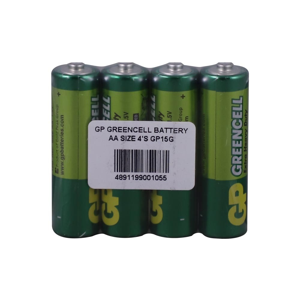 GP Greencell Battery AA Size 4PCS GP15G