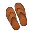 Sin Pauk Men Leather Slipper YS-006 Beige (No-42)