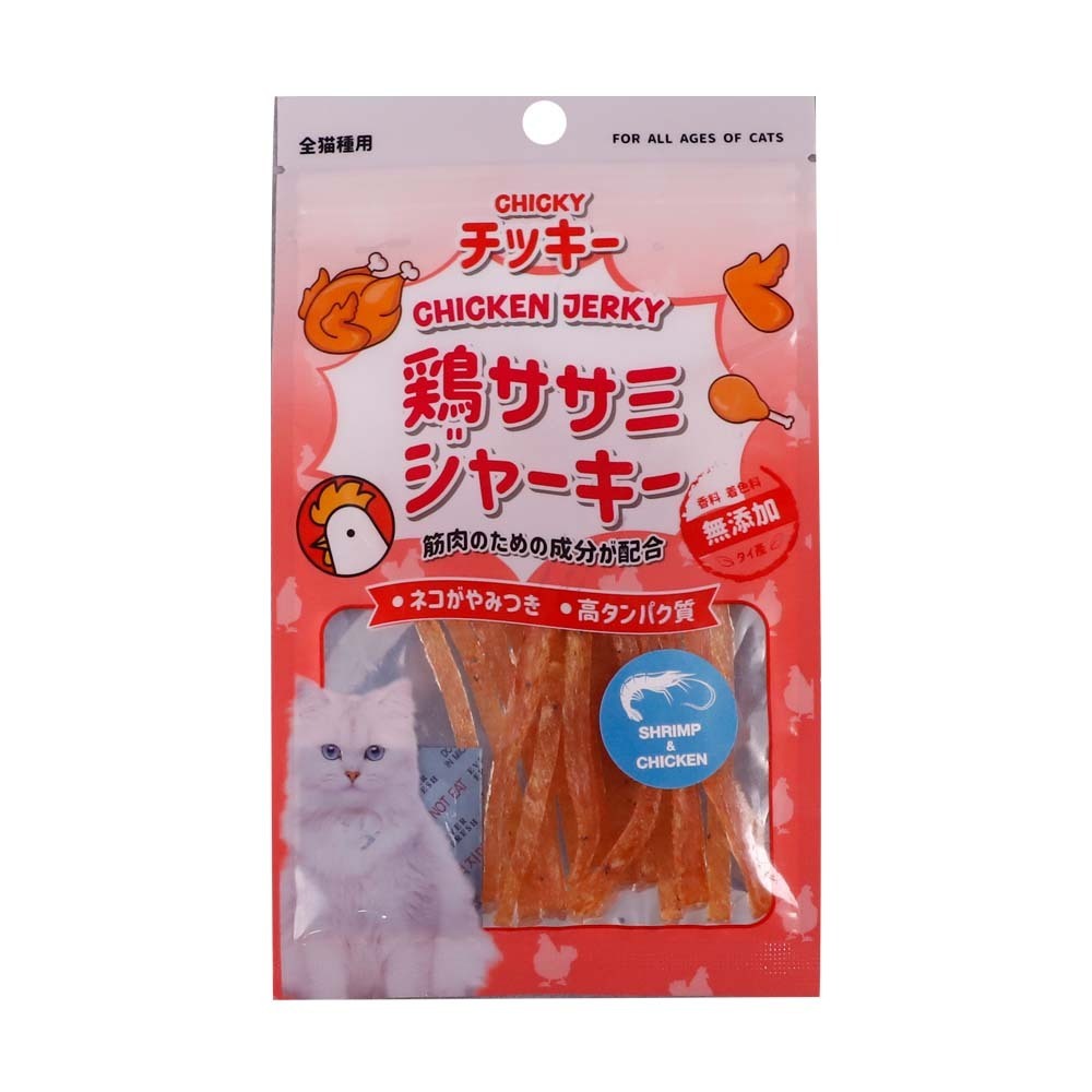 Chicky Chicken Shrimp Jerky Cat Snack 35G KCB05