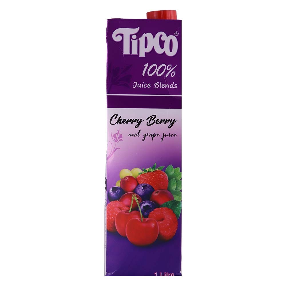 Tipco 100% Fruit Juice Cherry Berry&Grape 1LTR