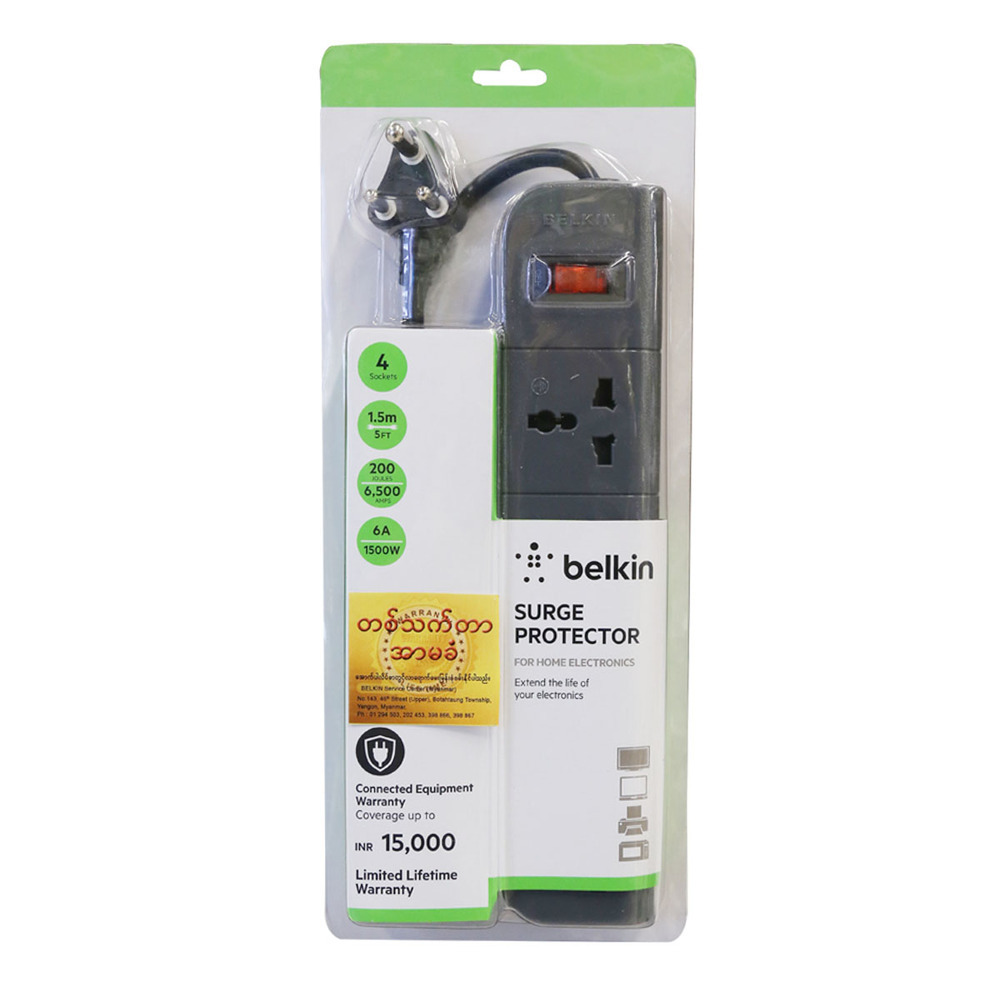 Belkin 4 Out Surge Protector Join Box F9E400ZB (G)