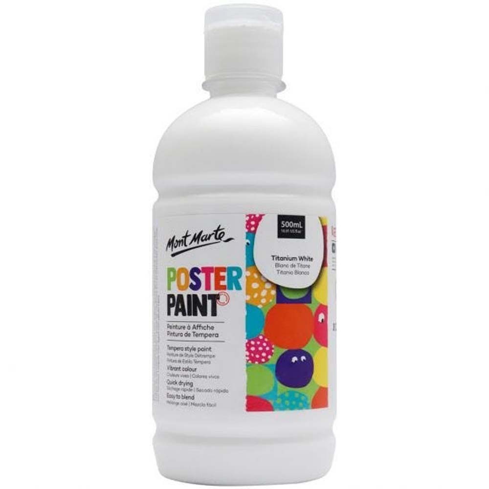 MM Poster Paint 500ML - Titanium White