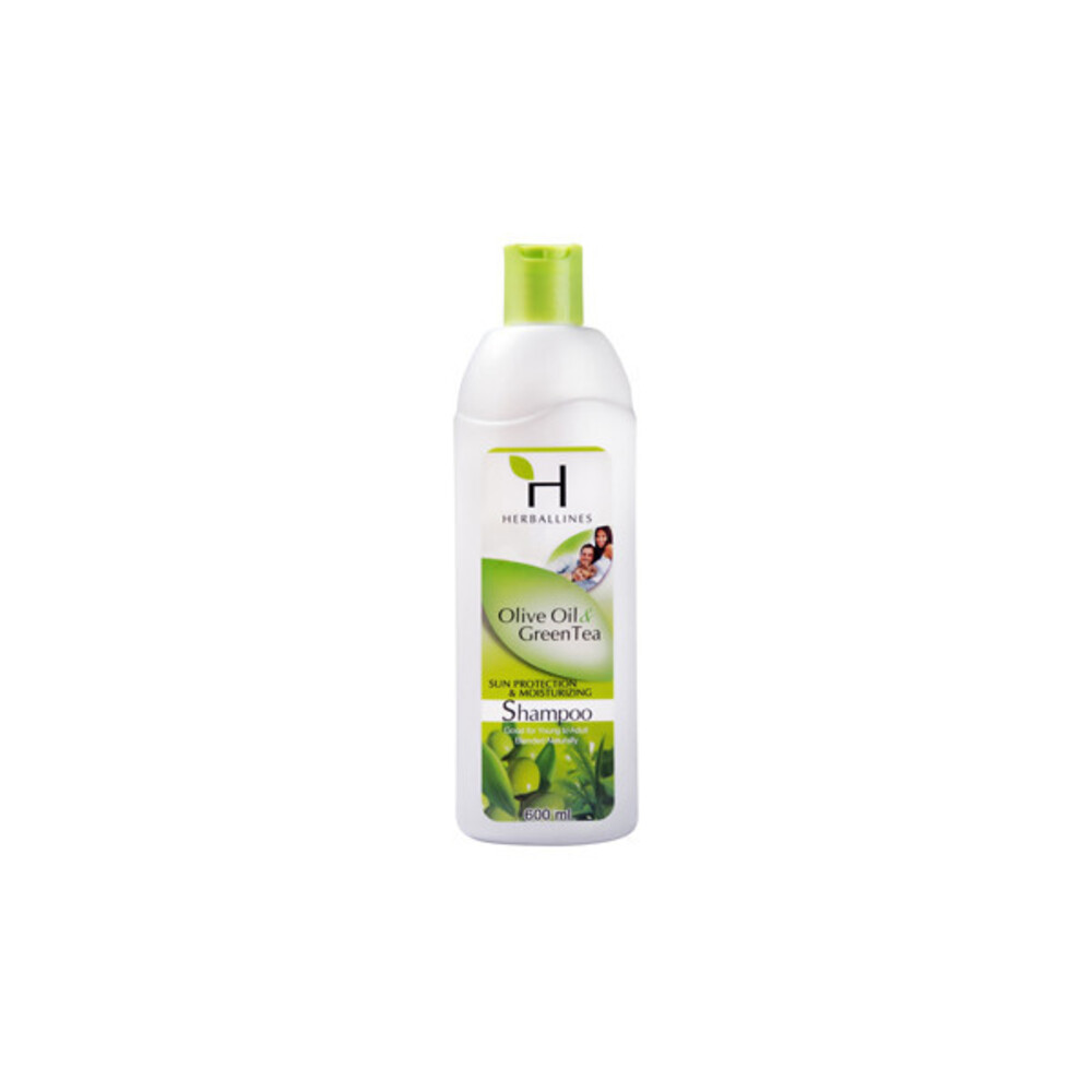 Herballines Sun Protection & Moisturizing Shampoo 600ML (Olive Oil & Green Tea)