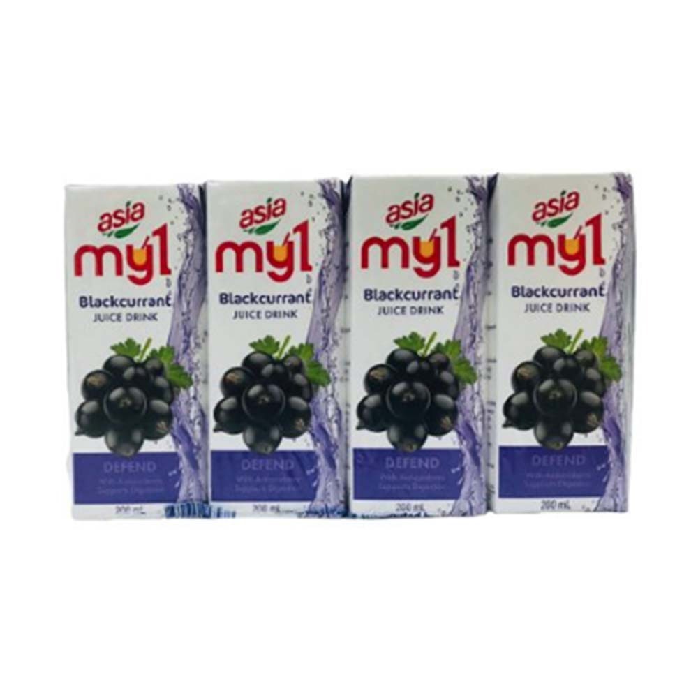 Asia My1 Blackcurrant Juice 200ML x 4PCS