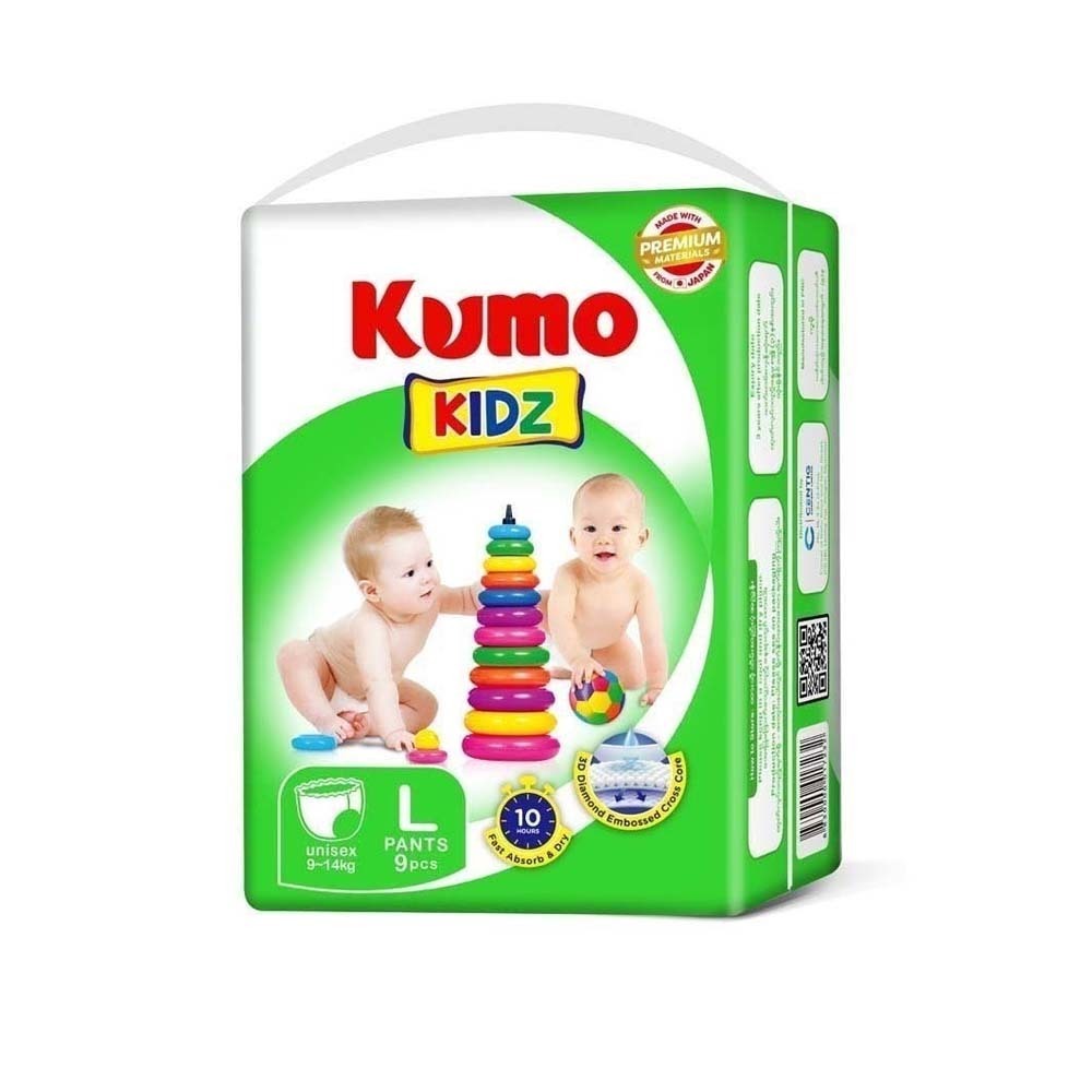 Kumo Kidz Diaper Pants Large  (1Pack-9PCS)