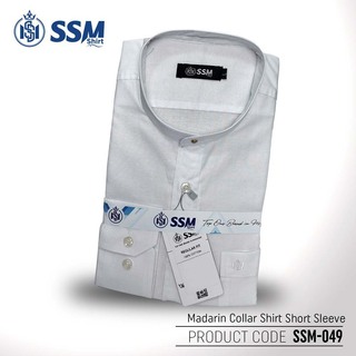 Madarin Collar Shirt Short Sleeve 3XL (Cotton White) SSM-O-M-S-049
