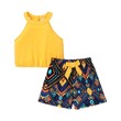 Kid Girl Yellow Halter Camisole Shorts Set (11-12 Years) 20398064