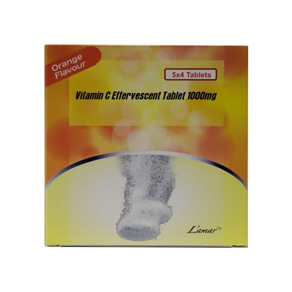 Lamar Vita-C Effervescent Tablet 1000MG 4PCS x 5