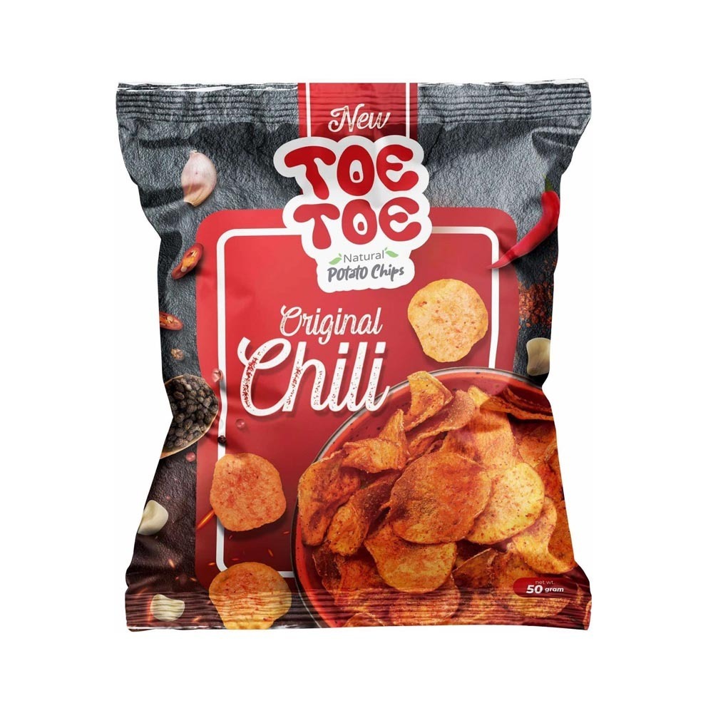 Toe Toe Potato Chips Original Chili Flavored Red (10 Pcs in a pack)