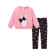Toddler Girl Cute Rabbit Print Bowknot Design Sweatshirt And Floral Print Leggings Set 2PCS 20532300