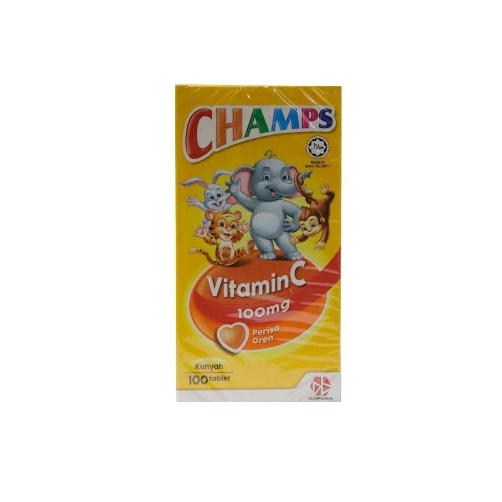 CHAMPS VITAMIN C 100MG 100PCS (ORANGE)