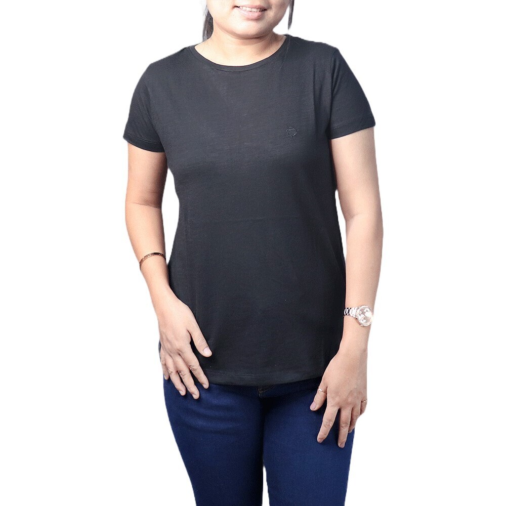 Cottonfield Women Short Sleeve Plain T-shirt C01 (Medium)