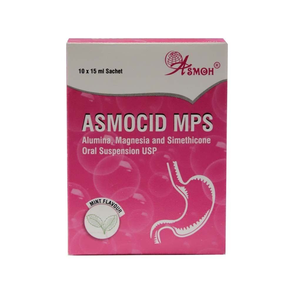 Asmocid Mps Alumina & Magnesia & Simethicone 15ML x 10