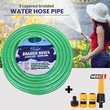 Clover Flexible Garden Hose Pipe1/2 Inch 15 MM with Sprayer Set 4PCS (Green) 50CM X 30CM X 10CM