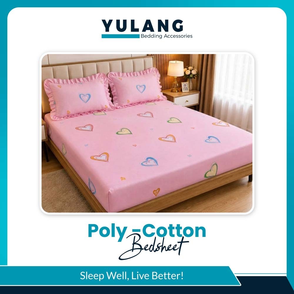 Yulang Poly Cotton Bedsheet Set Double (5PCS) YGJEB6-7872P