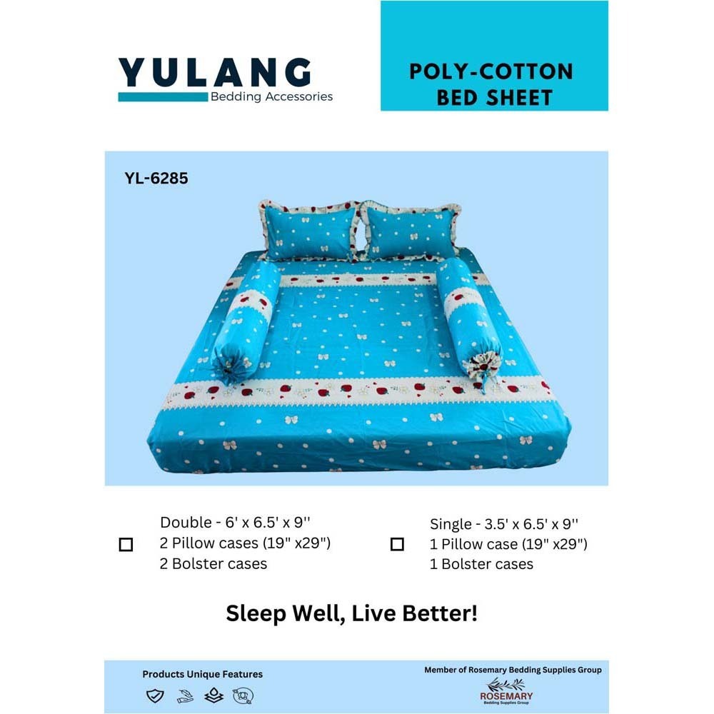 Poly Cotton Bedsheet (Classic) (Double) YL-6285D