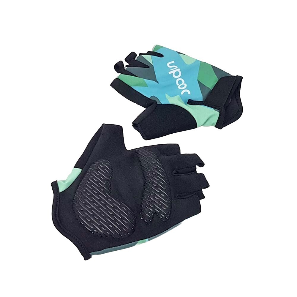 Burtono Fingerless Gel Cycling Gloves FIT-BT-GH2C-Green-Medium