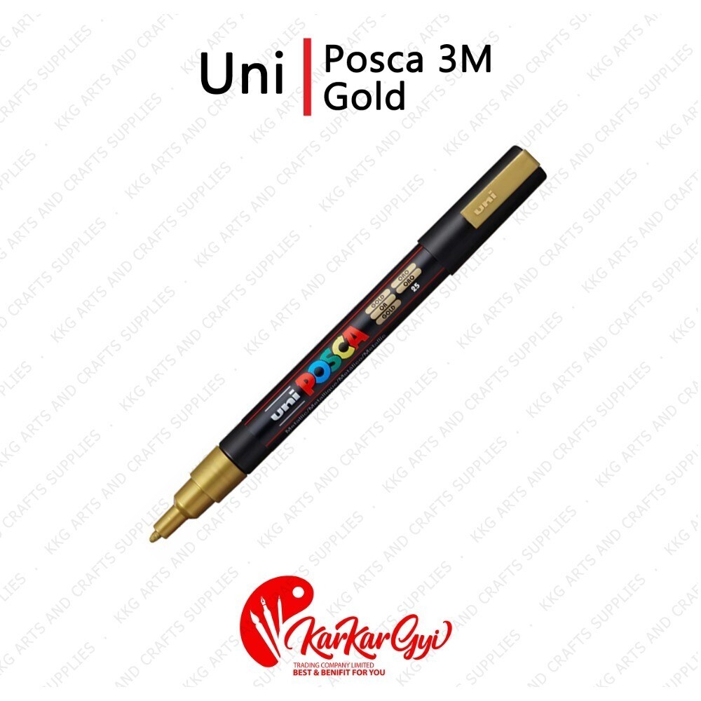 Uni Posca Marker 3M  0.9, 1.3mm Gold