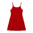 Valentine'S Day Family Matching Colorblock T-Shirt And Red Cotton Lace Trim Strap Dress Sets 20772598