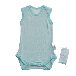 TC2016M Tiny Cozy Airy Cotton Body Suite (Sleeveless) Green