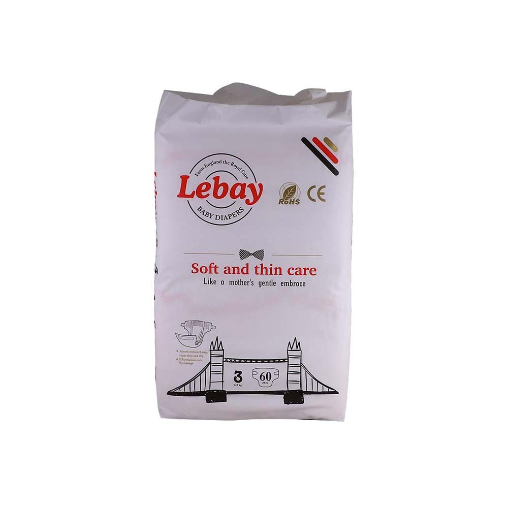 Lebay Baby Diaper Soft&Thin Care 60 PCS NO.3 (M)