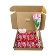 Artificial Tulip & KitKat Chocolate 10PCS Box (Pink)