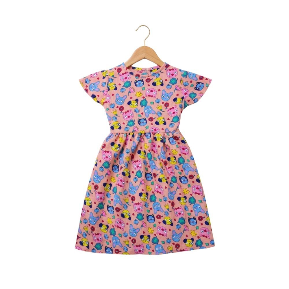 Khay May Flower Dress Pink Medium (1.5yrs-3yrs)