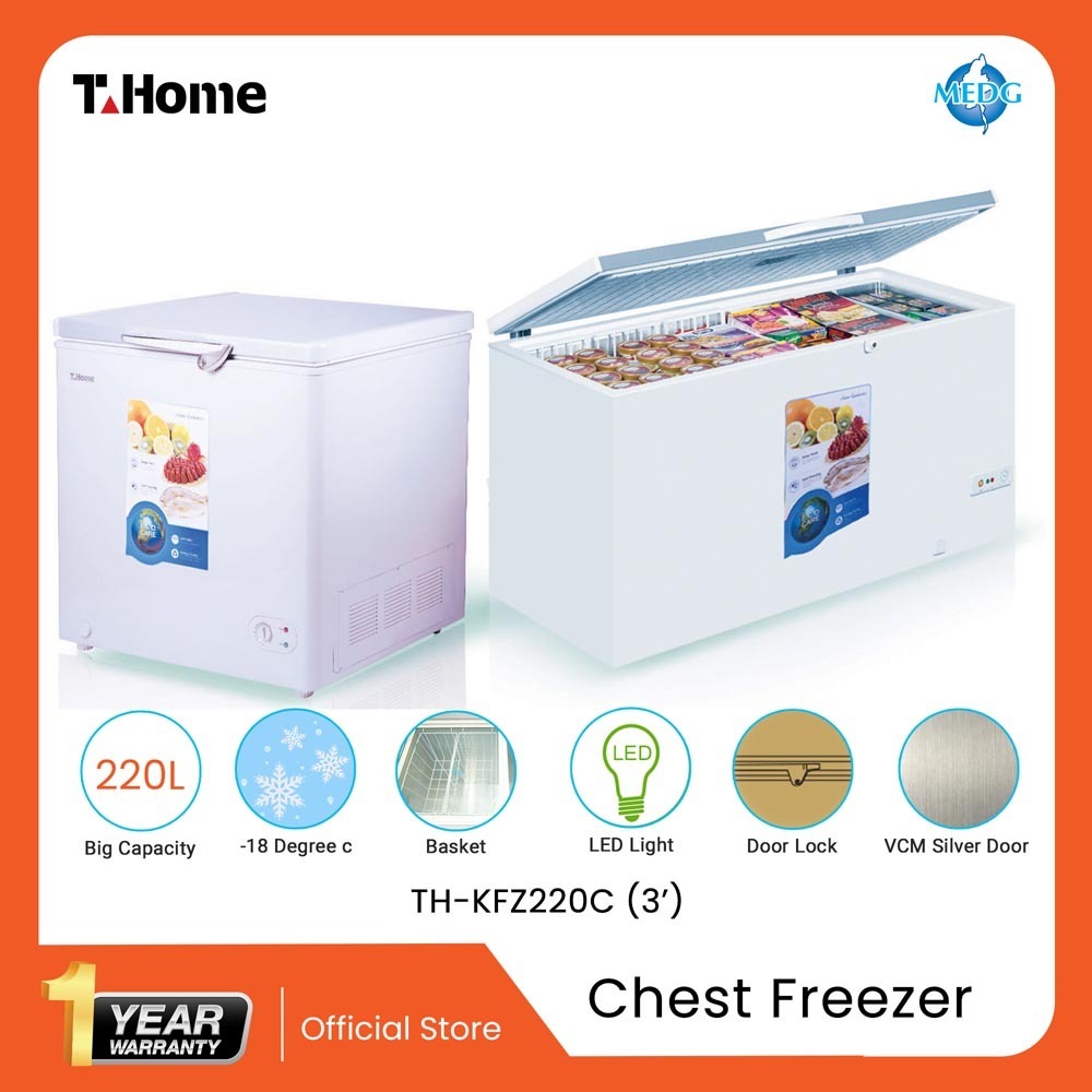 T-Home Chest Freezer 220LTR TH-KFZ220C