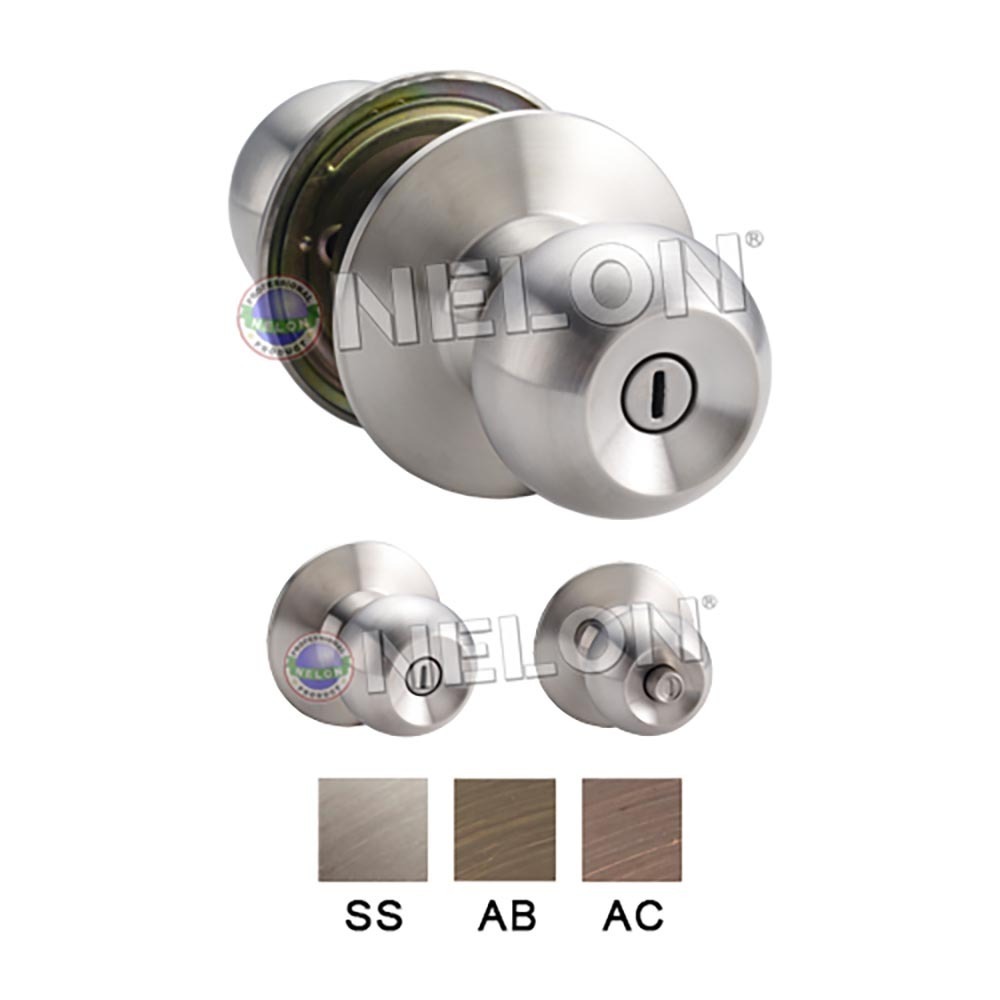 Nelon Cylindrical Lock 5872-SS-1 Stainless  Steel