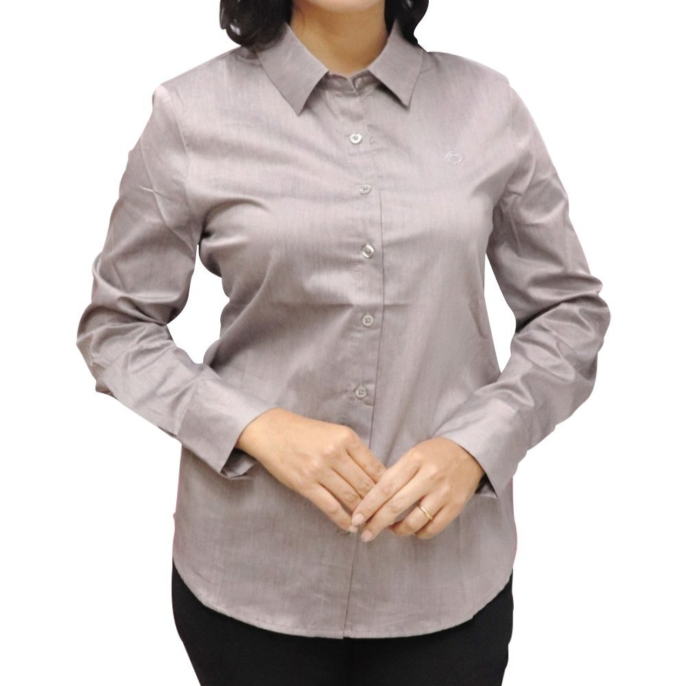 Cottonfield Women Long Sleeve Plain Shirt C45 (Small)