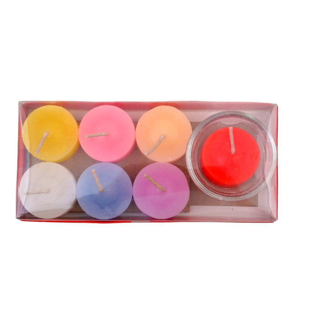 Tta Table Light Candle With  Glass 7PCS