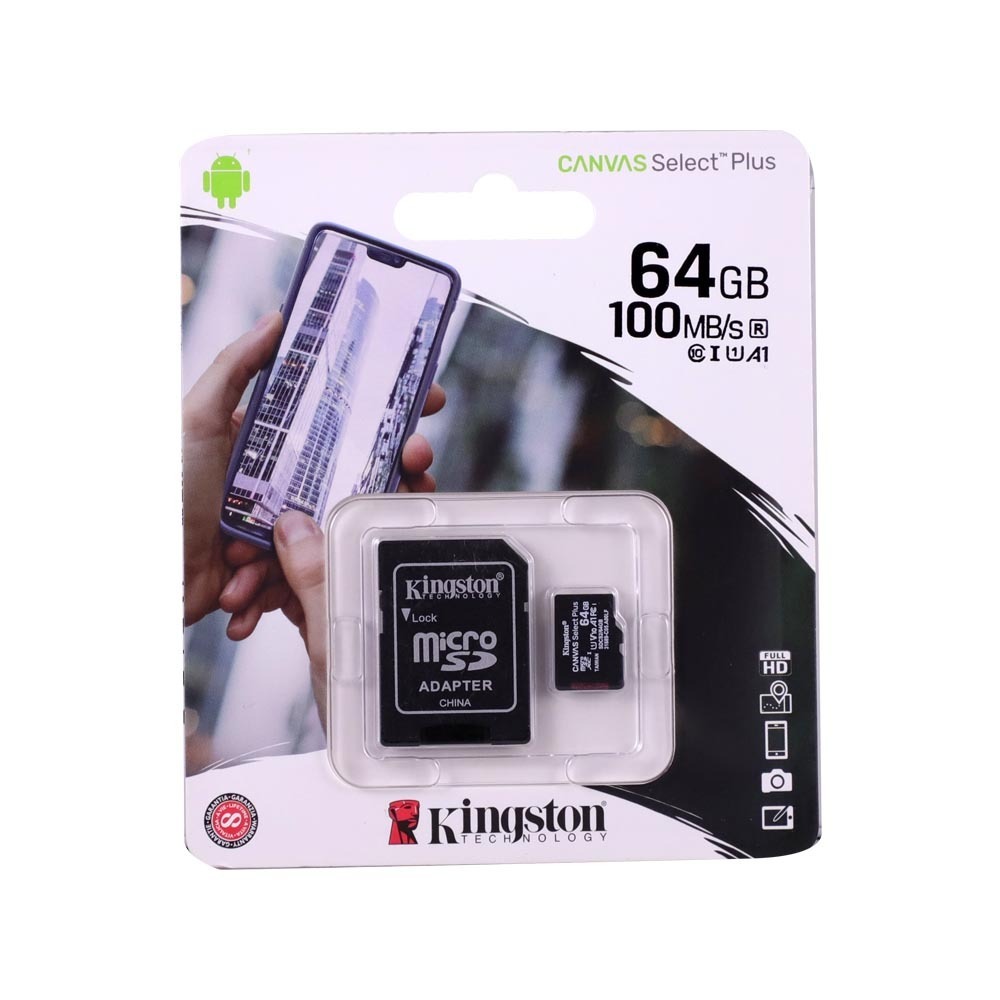 Kingston Micro Sd Memory Card 64GB 100Mbps