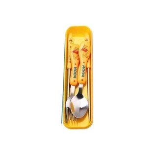 Kids Stainless Steel Spoon, Fork & Chopstick Set Blue