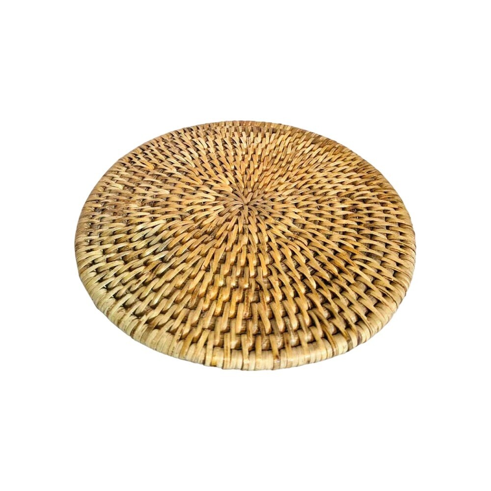 Ya Ma Htar Round Rattan Placemat 10in