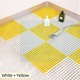 Bathroom Floor Mats New (1Pack x 4PCS) KPTBPC00058 (White+Yellow)