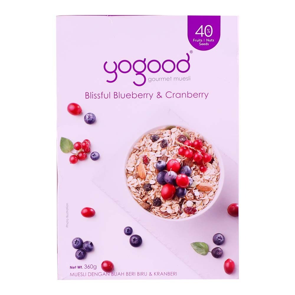 Yogood Gourmet Muesli Blueberry & Cranberry 350G