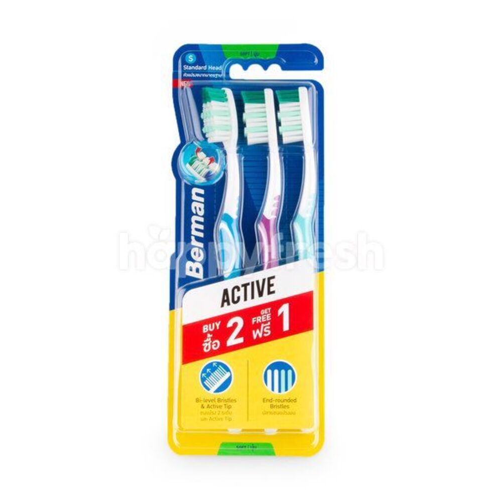 Berman Active Soft Toothbrush 3PCS